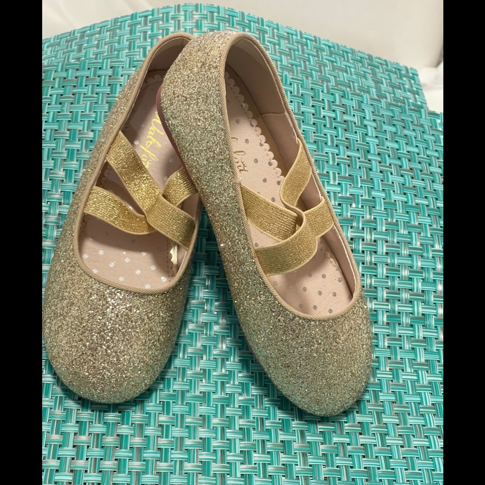 Gold Glitter Flats
